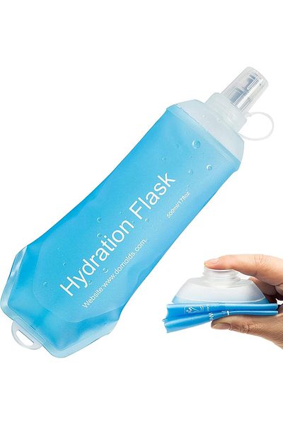 Generic Bolivia's Soft Flask - Collapsible Water Bottle for Hydration Pack, Running, Cycling, Marathon, Hik