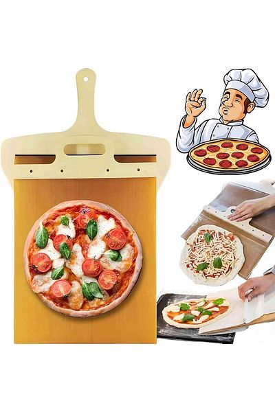 Generic ALMEKAQUZ Sliding Pizza Crust, Pizza Paddle with Handle, Dishwasher Clean Sliding Pizza Spatula, Pi