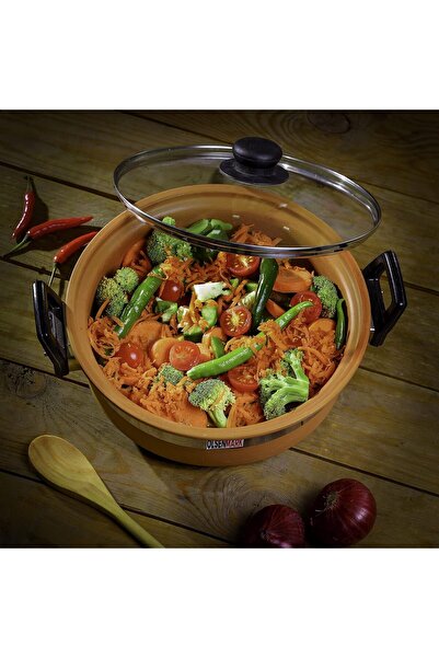 Olsenmark Traditional Clay Handi with Glass Lid (500 ml)