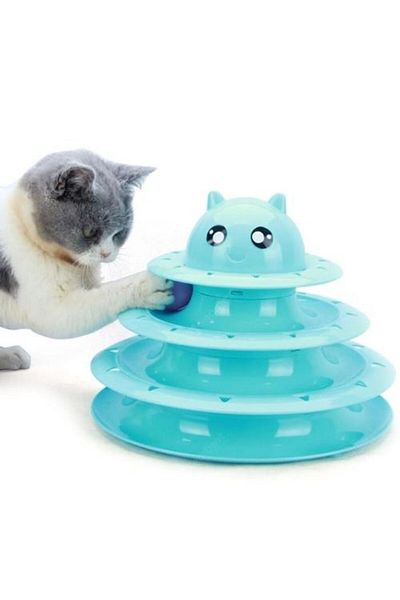 ForWhat 3 Layers Cat Toy for Office Home Pet