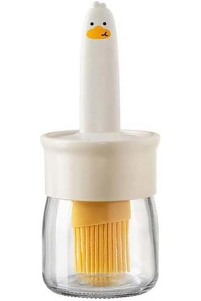 Generic Excefore Glass Oil Dispenser Bottle with Silicone Brush - Oil Dispenser for Kitchen Cooking, Frying