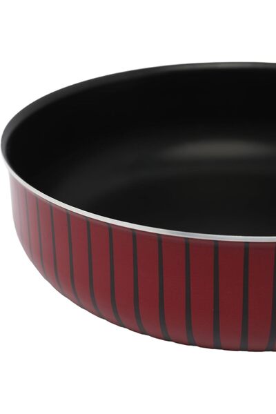 Bister Non-Stick Round Oven Tray with Flat Base, Red/Black, 7 × 22 cm