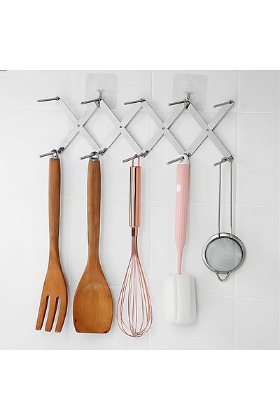 Generic Adjustable Pot Lid Organizer, 4-Section Dish Rack for Storing Houseware, Plate and Pan Lid Rack Hol