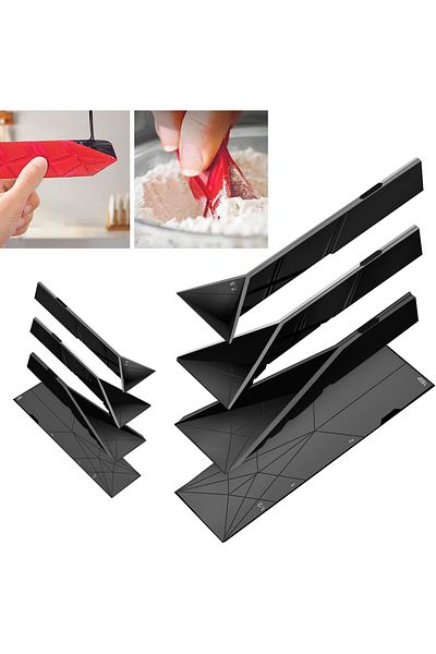 Generic Flat 3-In-1 Adjustable Measuring Spoons,6 Different Sizes Multi-Function Folding Polygonal Flat Cac