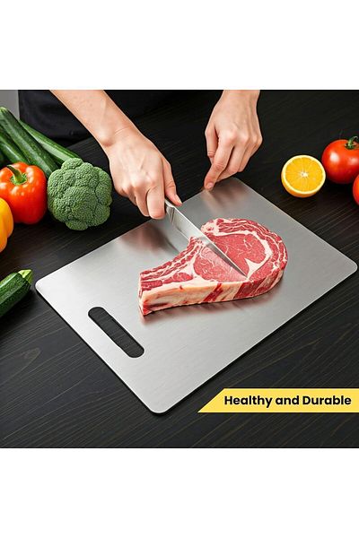 Generic Titanium Cutting Board - 100% Pure Titanium Cutting Boards for Kitchen, Easy to clean, Double-sided