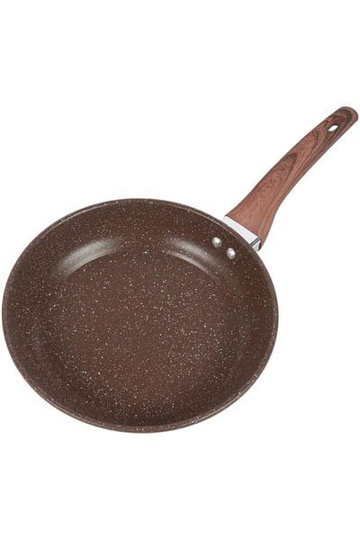 Generic Non-Stick Frying Pan 24cm with Wooden Handle – Perfect Pan for Easy and Healthy Cooking, Large Capa