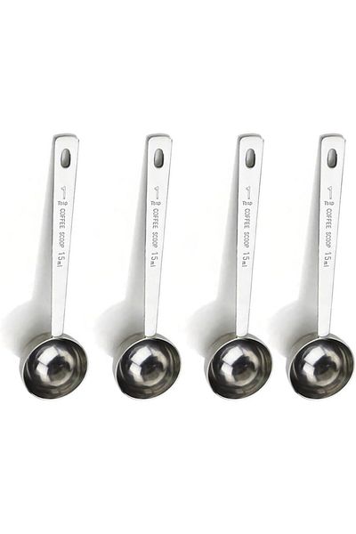 Generic 4Pcs Coffee Scoop Spoon,1 Tablespoon Measuring Spoon,15ML Stainless Steel Coffee Spoons, Long Handl