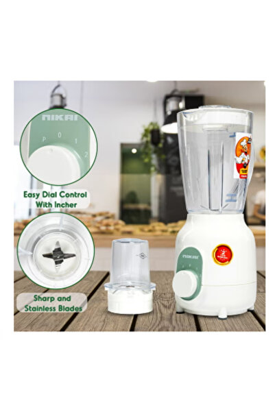 Nikai Blender with grinder bowl 1.5 L 350 W NB1700TX/NB1700T3 White