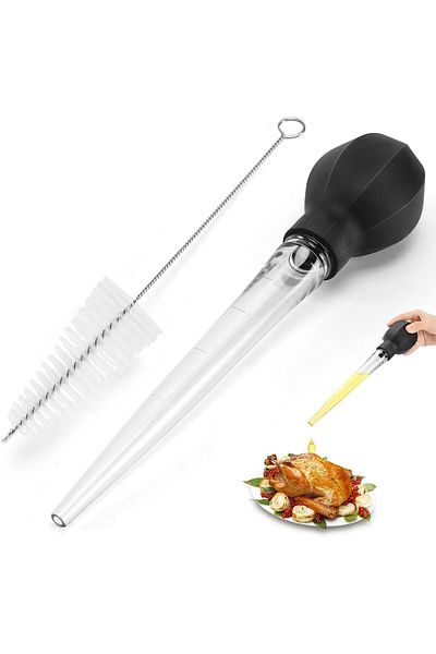 Generic Excefore Large Turkey Baster with Cleaning Brush, Premium Baster Tool for Cooking, Easy to Use and