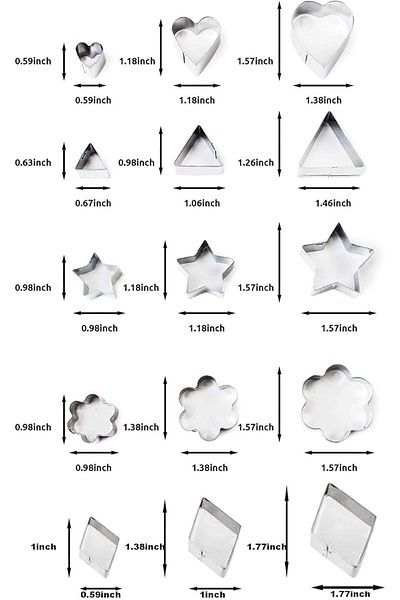 Generic Cookie Cutter Set, Lol Cutter Mini Vegetable Cutter Shapes Biscuit Cutter Polymer Clay Cutter Fruit