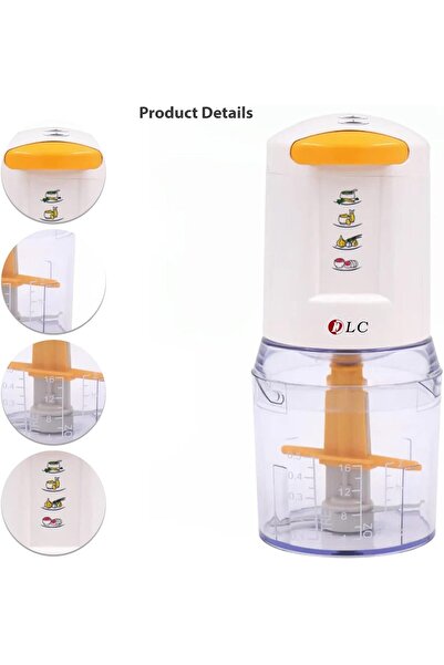 DLC Electric Chopper with Stainless Steel Blade, 0.5 L Capacity, Dual Speed High and Low, Ideal for Dess