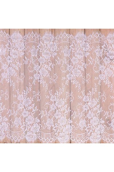 Generic Zthread Eyelash Lace Fabric White Lace Table Runner Wedding Party Xmas Lace Fabirc (29" W x 3 Yards