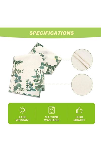 Generic Aputue Table Runner, 33x275 cm Easy to Clean Seasonal Spring Summer Green Plants Table Runner, Easy