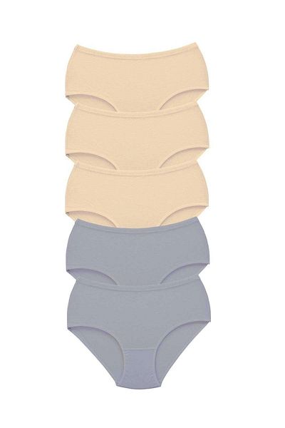 PRATİKOBA 5 Pieces Tutku Women's High Waist Bato Thick Rubber Panties S9