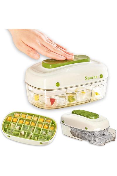 Generic EYSOO Ice Cube Trays 32 Grids Ice Trays for Freezer Easy Release BPA-free Cube Molds with Storage B