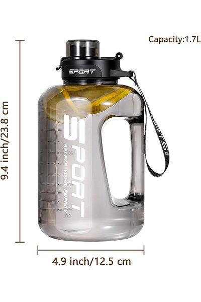 Generic Toguma 1.7L Sport Water Bottle Large Water Jug with Carry Handle Straw, Water Container for Women M