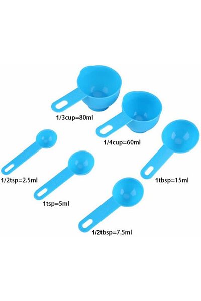 Generic KASTWAVE Stackable Spoons Set, 7 Pcs Stackable Spoons with 500ml Measuring Cups, Space Saving, BPA