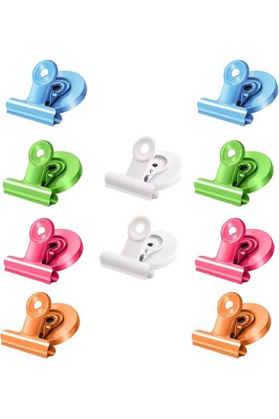 Generic Colourful Strong Fridge Magnets, Magnetic Clips, 10 Pieces, for Whiteboard, Notice Board, Refrigera