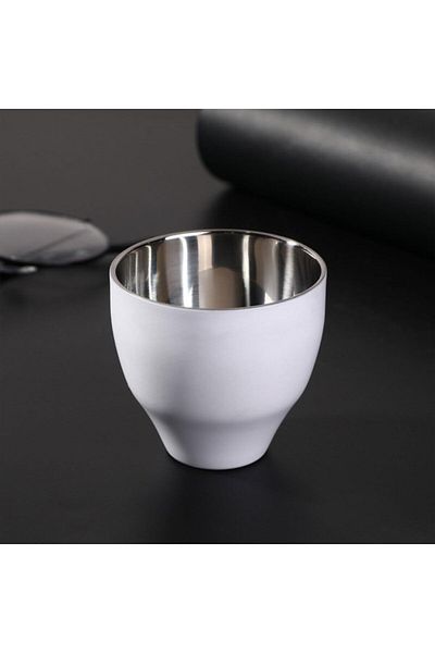 Generic MIBRU Coffee cup vacuum stainless steel 70ml white