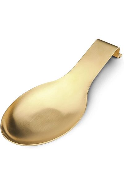 Generic GTVGJH 1 Pcs Stainless Steel Spoon Rest, Spatula Ladle Holder, Stainless Steel Utensil Spoon Rest H