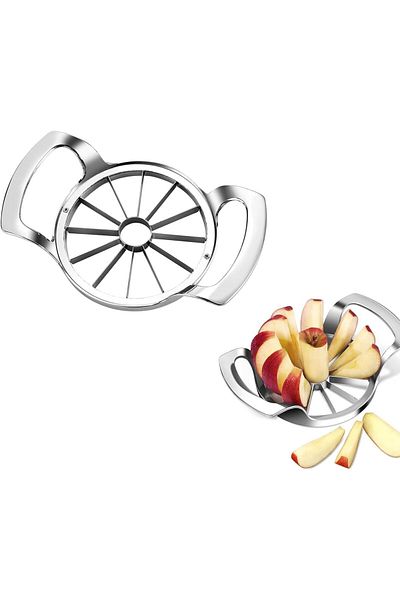 Generic Tazweeq Apple Slicer, 12-Slice Apple Slicer Corer,Easy to Use, Time-Saving, Stainless Steel Apple C