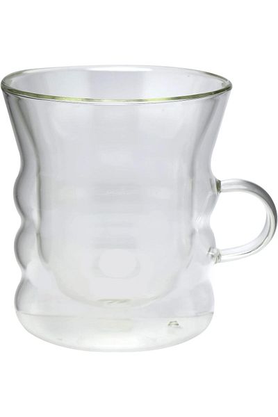 Generic Trust Pro 2 Peices Double Wall Glass Cup, 300 ml, Clear
