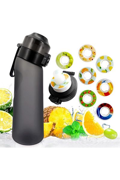 Generic BORATO Air Water Up Bottle, 650ML Scent Water Bottle with Air Water Flavour Pod,Leak Proof Sports W