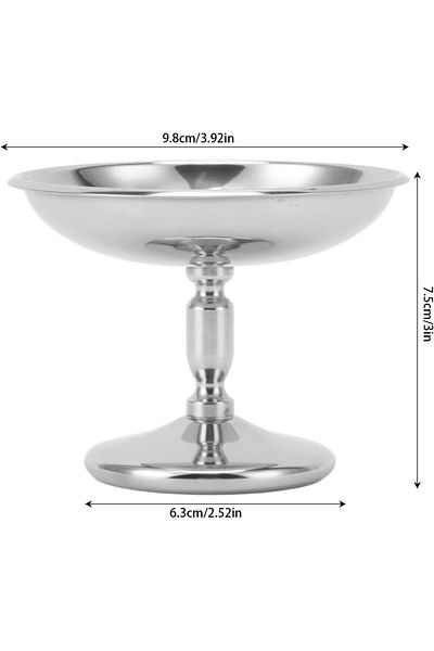 Generic ALMEKAQUZ Ice Cream Bowl Set, 304 Stainless Steel Small Dessert Cups, Vintage Durable Sundae Bowls,