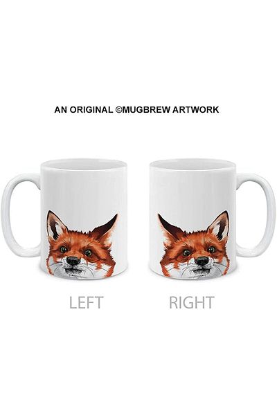 Generic MUGBREW Cute Animal Red Fox Ceramic Coffee Mug Tea Cup, 11 OZ