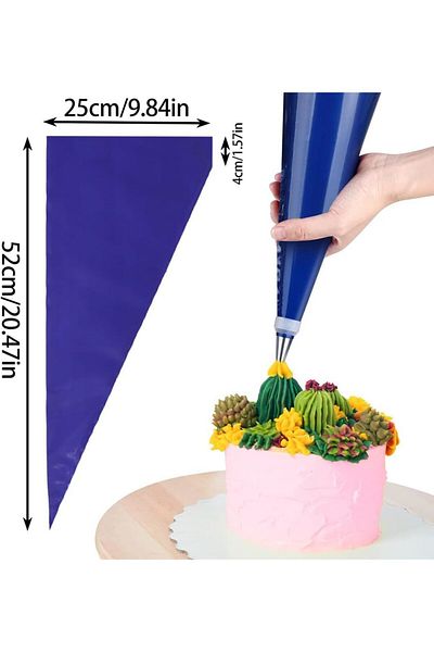 Generic ROEQE Large Disposable Piping Bags - 21 inch Easy to Tear Off roll & Easy to Use Pipping Bags for C