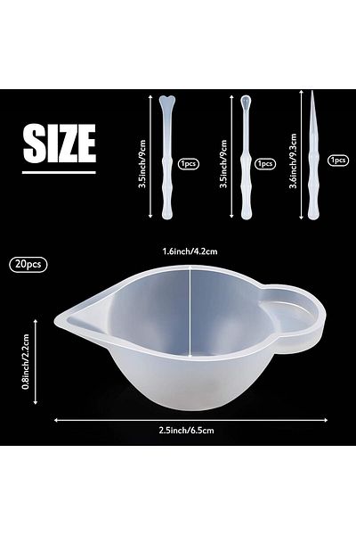 Generic Excefore 23-Piece Silicone Mold Cup Dispenser Kit for Epoxy Resin Crafts - Includes Mini Measuring