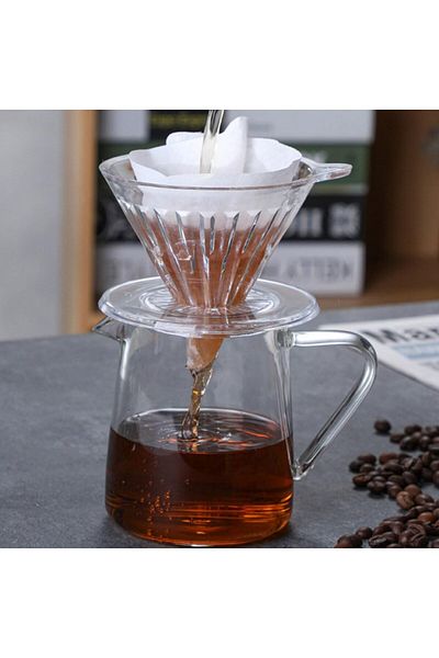 Generic V60 Clear Acrylic Coffee Drip Filter Funnel, Size 01 | Ideal for 1-2 Coffee Cups, Easy to C