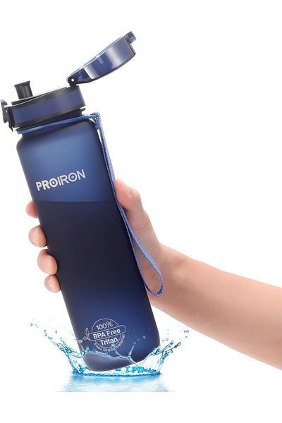 Generic PROIRON Water Bottle 0.5L/1L Leak-Proof Drink Bottle BPA Free USA Tritan Material Gym Bottle with P