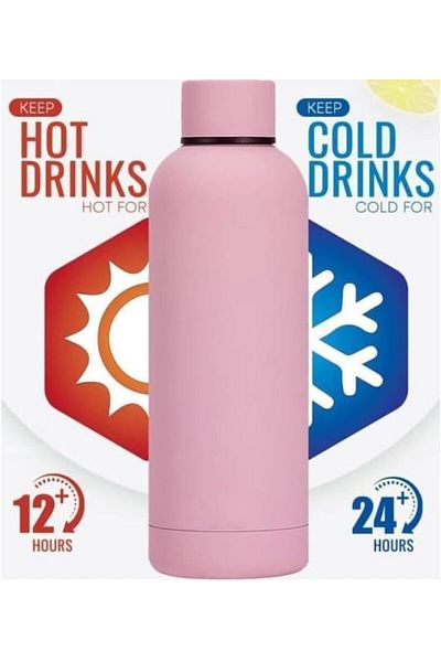 Generic Water Bottle Stainless Steel 500ML - Double Wall insulated Water Bottles for Hot Water Gym Bottle S