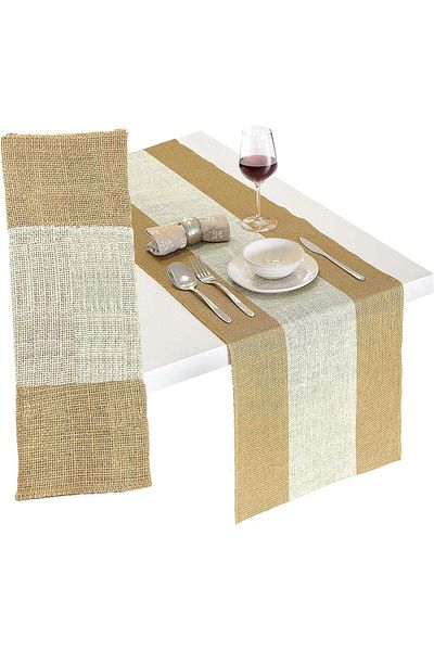Generic YHRY Table Runner, Burlap Table Runner, Farmhouse Style Table Runner, Autumn doilies, jute doilies,