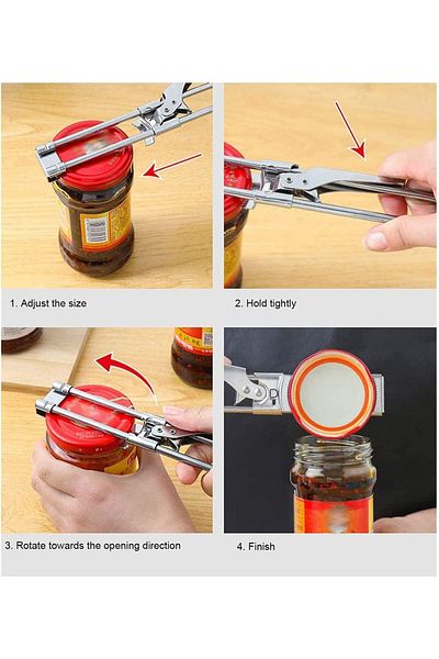Generic AXIYIBZI Jar Opener for Weak Hands, Adjustable Stainless Steel Can Opener, Jar Gripper Tight Lid Op