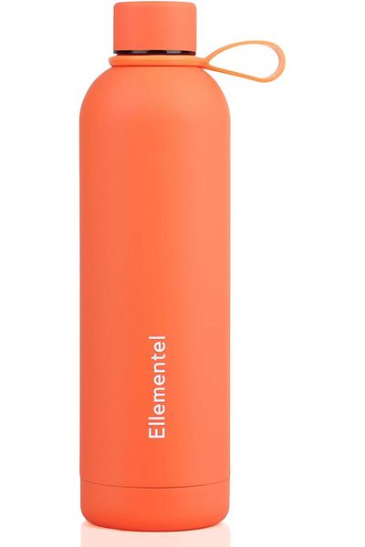 Generic Ellementel Stainless Steel Water Bottle Large 750ML/25 OZ - Insulated Double Walled Flask for Hot &