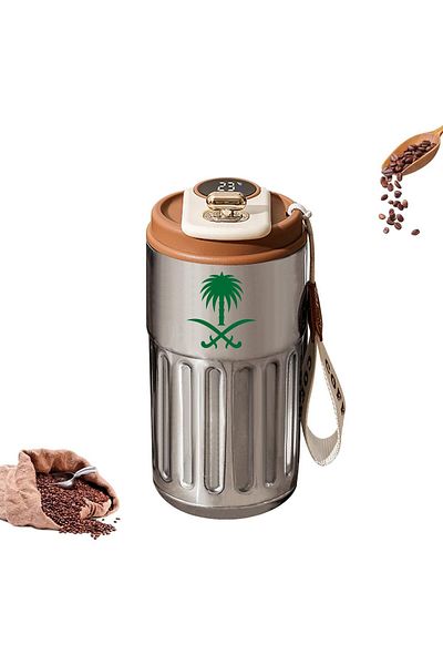 Generic Insulated Coffee Mug with Temperature Display, Portable Coffee Mug with LED Temperature Display, La