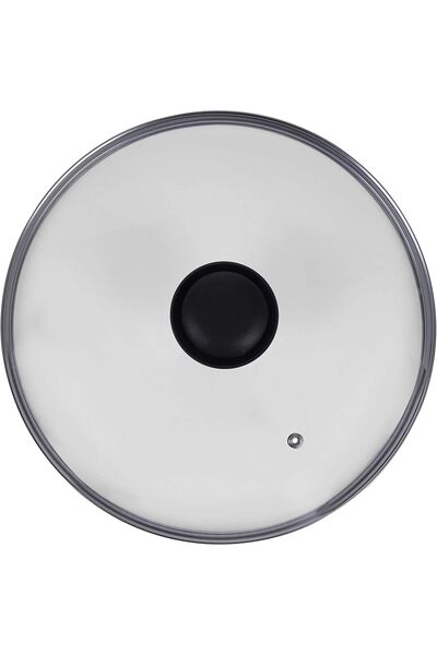 ROYALFORD 28 CM Aluminum Non-Stick Frying Pan with Glass Lid (Red)