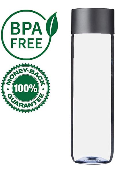 Generic 6-Pack Bulk Empty Plastic Juice Or Water Bottles with Caps Reusable 400ml Durable Smoothie [Bottle]