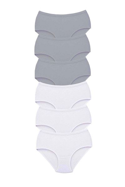 PRATİKOBA 6 Pieces Tutku Women's High Waist Bato Thick Rubber Panties S10