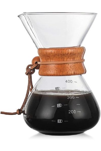 Generic High temperature resistant high borosilicate glass 400ml hand brewed coffee sharing pot