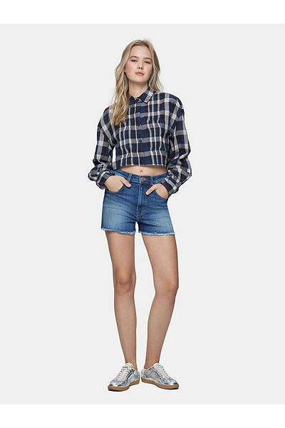 Ltb Pantaloni scurți din denim cu talie înaltă Carola