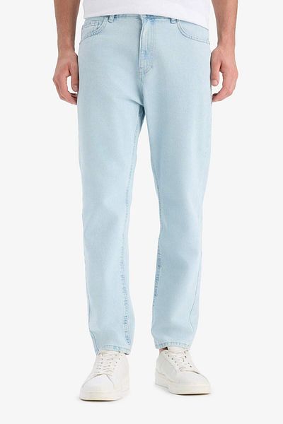 DeFacto 100% βαμβακερό 90's Slim Fit Skinny Fit Ψηλόμεσο Στενό Παντελόνι Jean E7281ax25sm