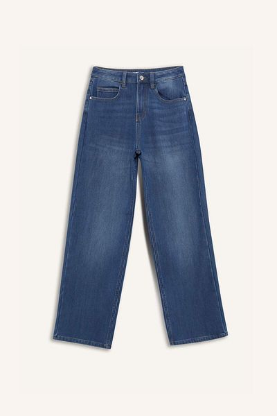 DeFacto Pantaloni lungi de jeans cu talie înaltă Relax Fit C9615AX24WN