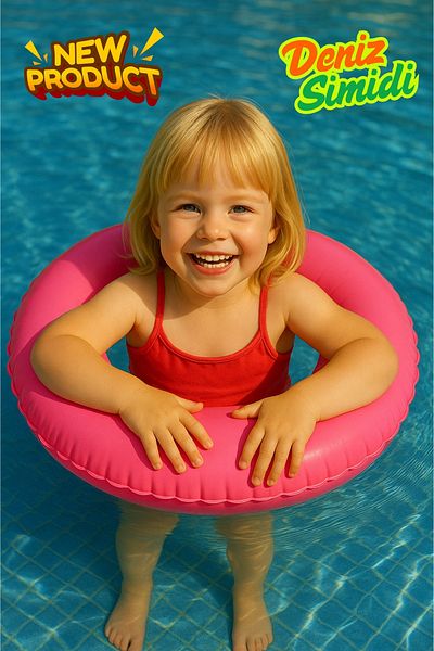 BibKing Children's Swimming Ring,Colorful Pool Ring Suitable for Boys and Girls,Children's Products (Pink 51-61 cm)
