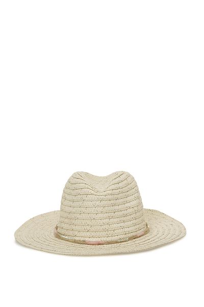 Butigo Boncuh Straw-W 5Fx Cream Women's Straw Hat