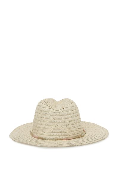 Butigo Boncuh Straw-W 5Fx Cream Women's Straw Hat