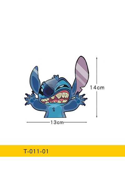 Miniso T-011-01 Lilo&Stitch Cartoon Car Stickers Disney Applique Auto Window Driving Mirror Decals Rear Win