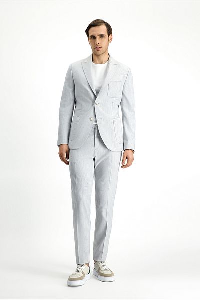 Kiğılı Super Slim Fit Extra Slim Fit Striped Lycra Sports Jacket
